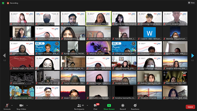 Photo of IISMA awardees and all the participants who joined the Meet and Chat event (26/02/2022)